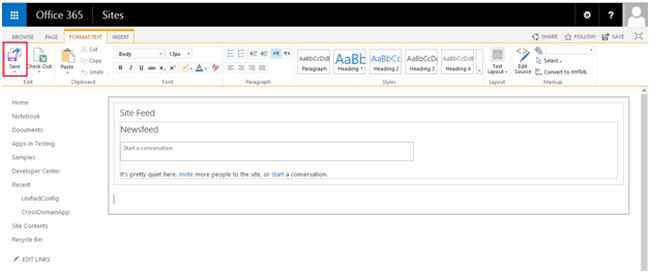 Save the page once you click ok button